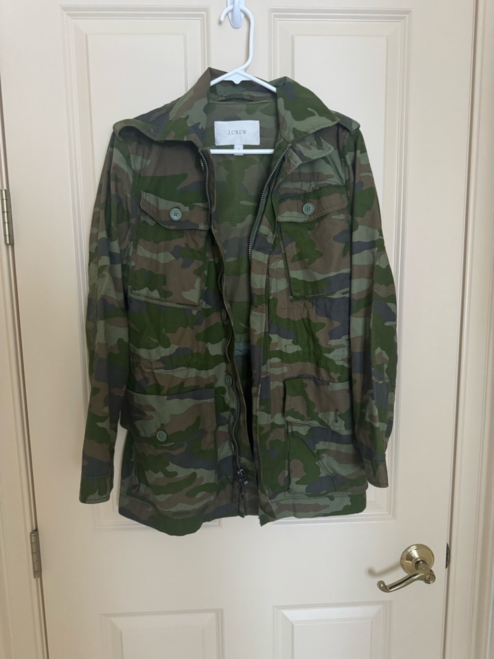 J. Crew Olive & Brown Camouflage Field Jacket